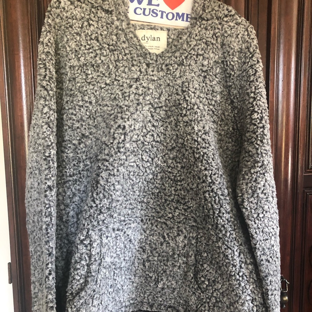 Dylan by true grit Sherpa hoodie with front pocket